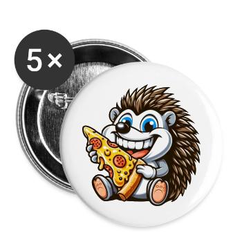Süße Hyäne Schaukeln Spielplatz Cartoon - Buttons klein 25 mm (5er Pack) - Weiß - Vorne