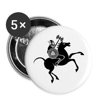 wikinger krieger 02 - Buttons klein 25 mm (5er Pack) - Weiß - Vorne