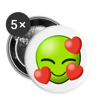 Alien Amour Amour Extraterrestres Coeur Extraterrestre I - Lot de 5 petits badges (25 mm) - blanc - Devant
