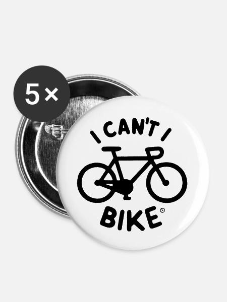 Bike Attitude Vélo - Buttons klein 25 mm (5er Pack) - Weiß