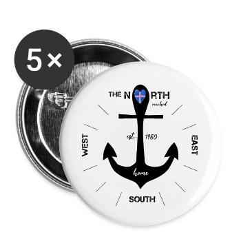 Anchor Iceland Holidays - Buttons small 1''/25 mm (5-pack) - white - Front