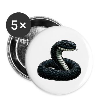 Mamba Noir - Legénde Noir - Lot de 5 petits badges (25 mm) - blanc - Devant