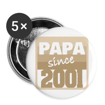 Father 2001 - Buttons small 1''/25 mm (5-pack) - white - Front
