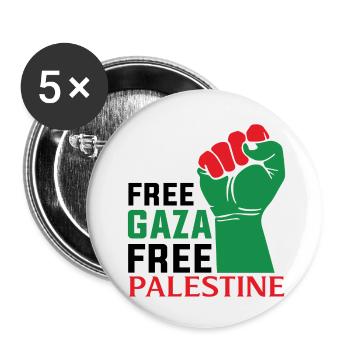Palestina - Confezione da 5 spille piccole (25 mm) - bianco - Fronte