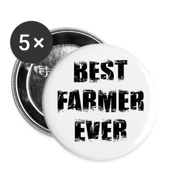 Meilleur agriculteur - Lot de 5 petits badges (25 mm) - blanc - Devant
