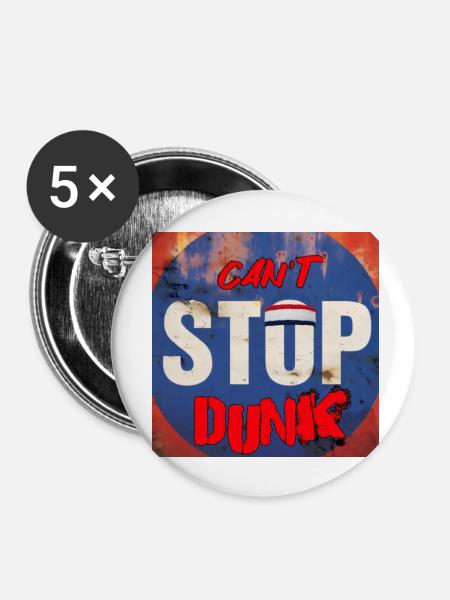 KANN DAS DUNKEN NICHT STOPPEN - Buttons klein 25 mm (5er Pack) - Weiß