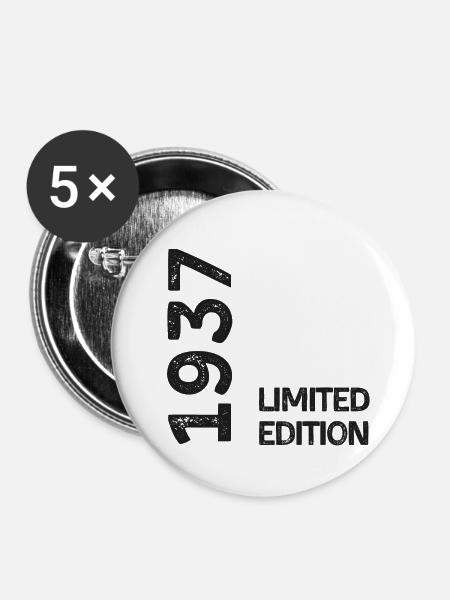 1937 Limitierte Auflage - Buttons klein 25 mm (5er Pack) - Weiß