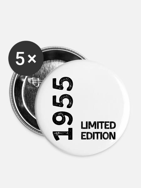 Limitierte Auflage von 1955 - Buttons klein 25 mm (5er Pack) - Weiß