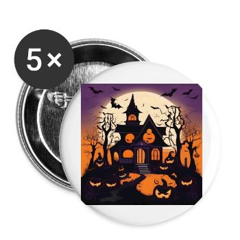 Maléfice, Maléfice ! La chemise parfaite pour chaque fête de sorcière - Lot de 5 petits badges (25 mm) - blanc - Devant