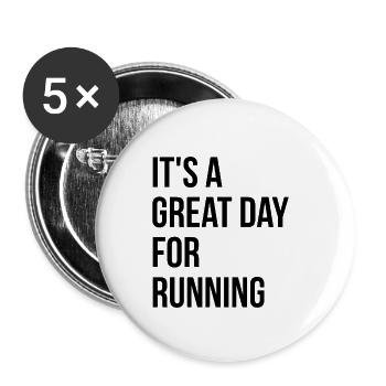 course - Lot de 5 petits badges (25 mm) - blanc - Devant