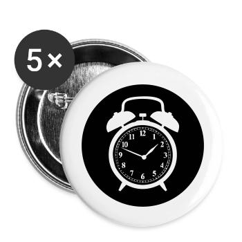 wecker - Buttons klein 25 mm (5er Pack) - Weiß - Vorne