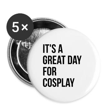 Cosplayer - Buttons small 1''/25 mm (5-pack) - white - Front