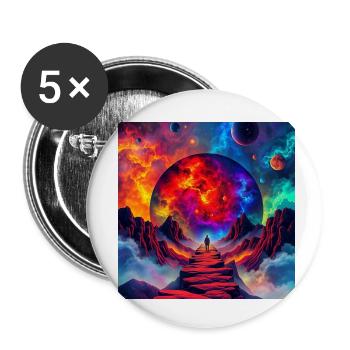 Ende der Welt - Buttons klein 25 mm (5er Pack) - Weiß - Vorne