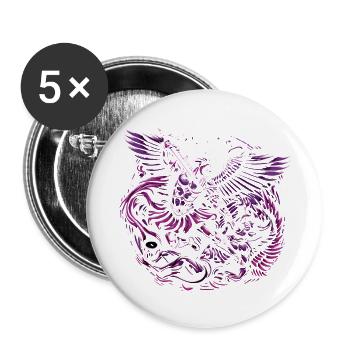 Erzengel Heiliger Religion Gott Engel Glaube Michael - Buttons klein 25 mm (5er Pack) - Weiß - Vorne
