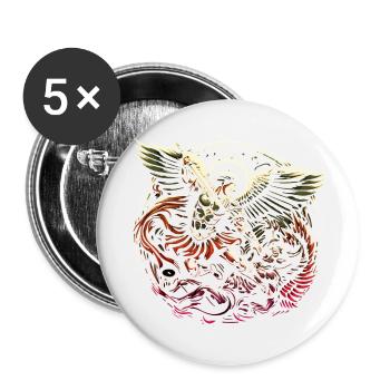 Erzengel Heiliger Religion Gott Engel Glaube Michael - Buttons klein 25 mm (5er Pack) - Weiß - Vorne