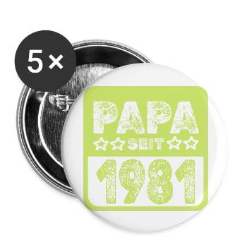since 1981 - Buttons small 1''/25 mm (5-pack) - white - Front
