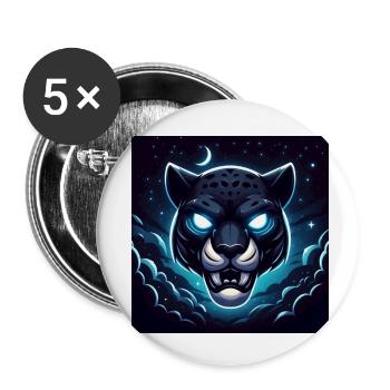 Leopard - Buttons small 1''/25 mm (5-pack) - white - Front