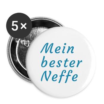 Mein Bester Neffe - Buttons klein 25 mm (5er Pack) - Weiß - Vorne