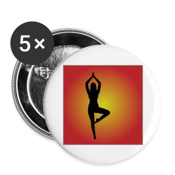 Silhouette Square - Buttons small 1''/25 mm (5-pack) - white - Front