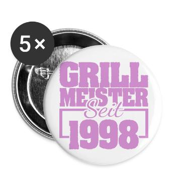 Vacation 1998 - Buttons small 1''/25 mm (5-pack) - white - Front