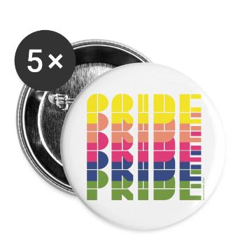 Pride Everyday Design LGBTQ+ - Buttons small 1''/25 mm (5-pack) - white - Front