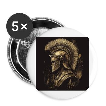 Krieger - Buttons klein 25 mm (5er Pack) - Weiß - Vorne