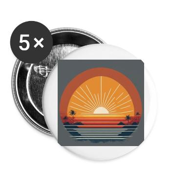 Sunset - Buttons klein 25 mm (5er Pack) - Weiß - Vorne