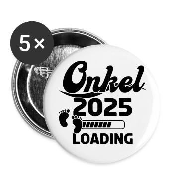 Onkel 2025 Loading - Buttons klein 25 mm (5er Pack) - Weiß - Vorne