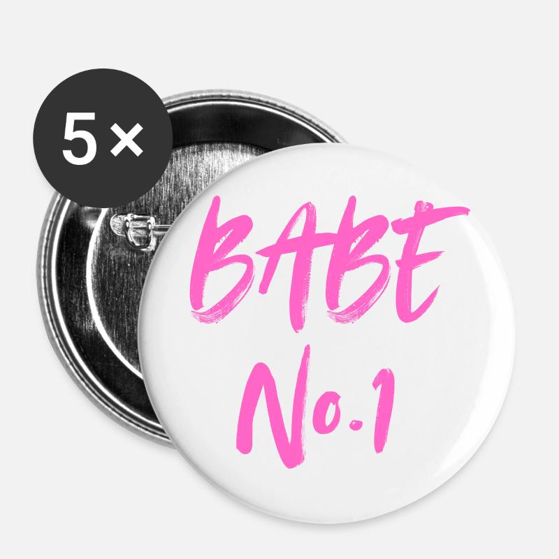 BABE No. 1 - Buttons small 1''/25 mm (5-pack) - white