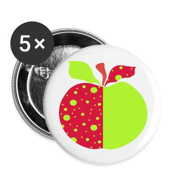 Apple - Buttons small 1''/25 mm (5-pack) - white - Front