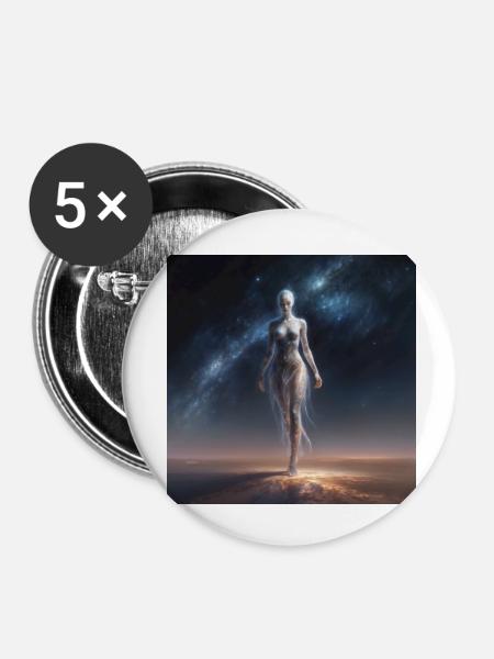 Interstellarer Wanderer - Buttons klein 25 mm (5er Pack) - Weiß