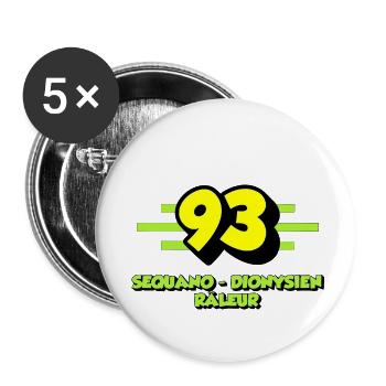 Klagender dionysischer Sequano - Buttons klein 25 mm (5er Pack) - Weiß - Vorne