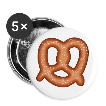 Pretzel - Buttons small 1''/25 mm (5-pack) - white - Front