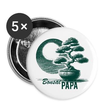 Bonsai Papa - Buttons klein 25 mm (5er Pack) - Weiß - Vorne