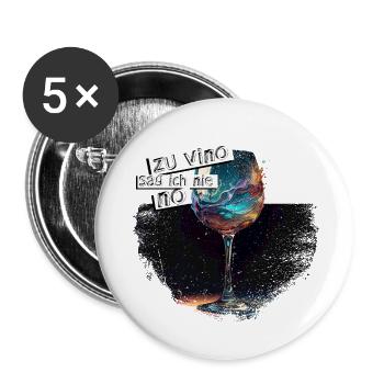 I never say NO to Vino > picture Wine glass - Buttons small 1''/25 mm (5-pack) - white - Front