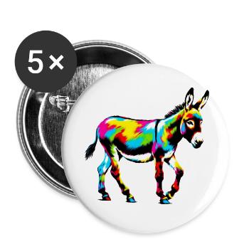 Donkey Mule - Buttons small 1''/25 mm (5-pack) - white - Front