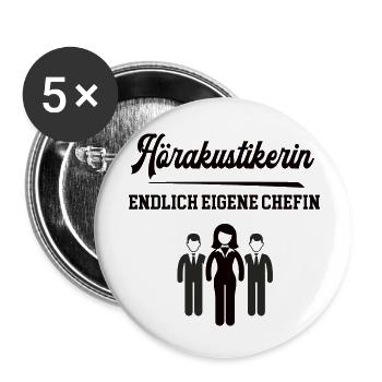 Hörakustikerin Chefin Selbstständigkeit Firma - Buttons klein 25 mm (5er Pack) - Weiß - Vorne