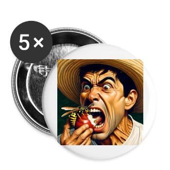 WAPS ! - Lot de 5 petits badges (25 mm) - blanc - Devant