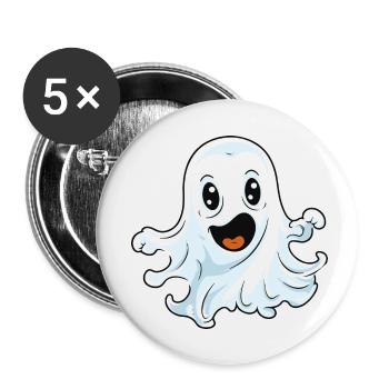 ghost comic - Buttons klein 25 mm (5er Pack) - Weiß - Vorne