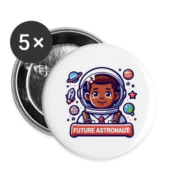 FUTURE ASTRONAUT TREND - Buttons small 1''/25 mm (5-pack) - white - Front