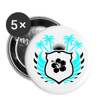 paradies symbol01 - Buttons klein 25 mm (5er Pack) - Weiß - Vorne