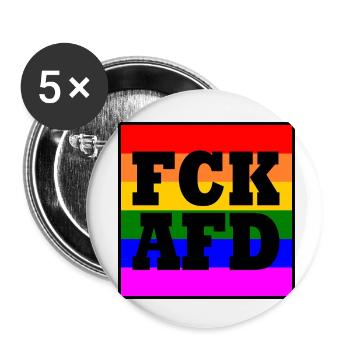 Fck afd - Buttons small 1''/25 mm (5-pack) - white - Front