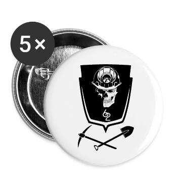 62 - Buttons klein 25 mm (5er Pack) - Weiß - Vorne