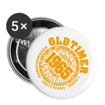 Papa 1965 - Lot de 5 petits badges (25 mm) - blanc - Devant