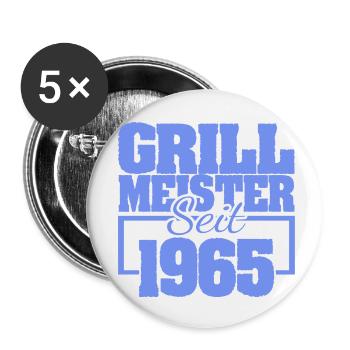 1965 - Lot de 5 petits badges (25 mm) - blanc - Devant