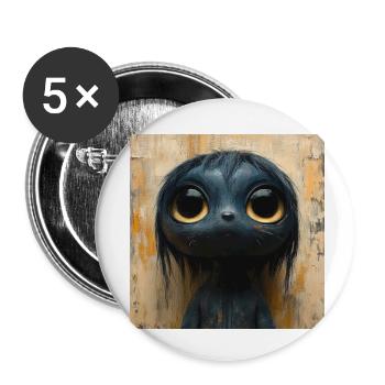 Alien Pet - Buttons small 1''/25 mm (5-pack) - white - Front
