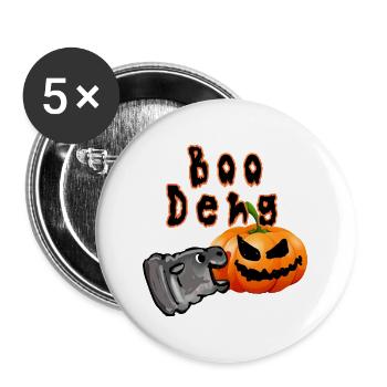 Boo deng,moo deng,nilpferd, halloween,illustration - Buttons klein 25 mm (5er Pack) - Weiß - Vorne
