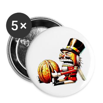 Kampf des Nussknackers der letzte Widerstand - Buttons klein 25 mm (5er Pack) - Weiß - Vorne