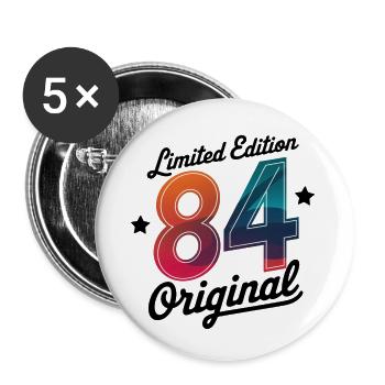 1984 Decorative Funny Gift Birthday - Buttons klein 25 mm (5er Pack) - Weiß - Vorne