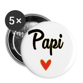 OPA. VATERTAG. ALLES Gute zum Tag des Großvaters. ICH LIEBE DICH. - Buttons klein 25 mm (5er Pack) - Weiß - Vorne